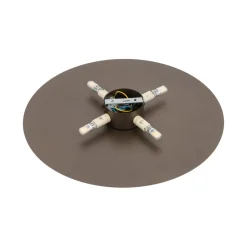 Wandleuchten|Flurlampen*TK Lighting Wandlampe Metall rund Ø 40 cm Braun für 4x G9 indirekt