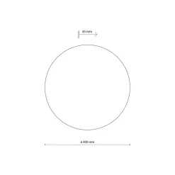 Wandleuchten|Flurlampen*TK Lighting Wandlampe Metall rund Ø 40 cm Braun für 4x G9 indirekt