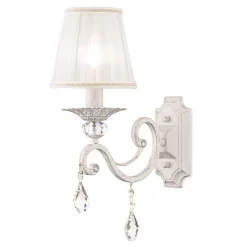 Wandleuchten|Schlafzimmer Lampen*Maytoni Wandlampe Metall Stoff H: 39 cm E14 Klassisch LILJA