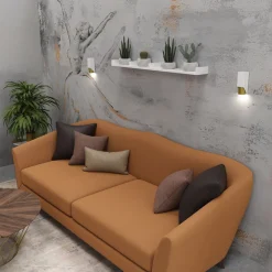 Wandleuchten|Flurlampen*Luminex Wandlampe Metall Weiß Messing GU10 stilvoll akzentuiert