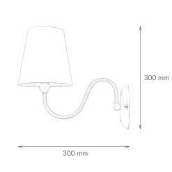 Easylight Wandlampe Metall Weiß Stoff Lampe Rustikal< Wandleuchten|Rustikale Lampen