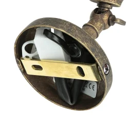 Giovanni Battista Wandlampe mit Glasschirm Floral aus Echt-Messing< Metall Lampen|Messinglampen