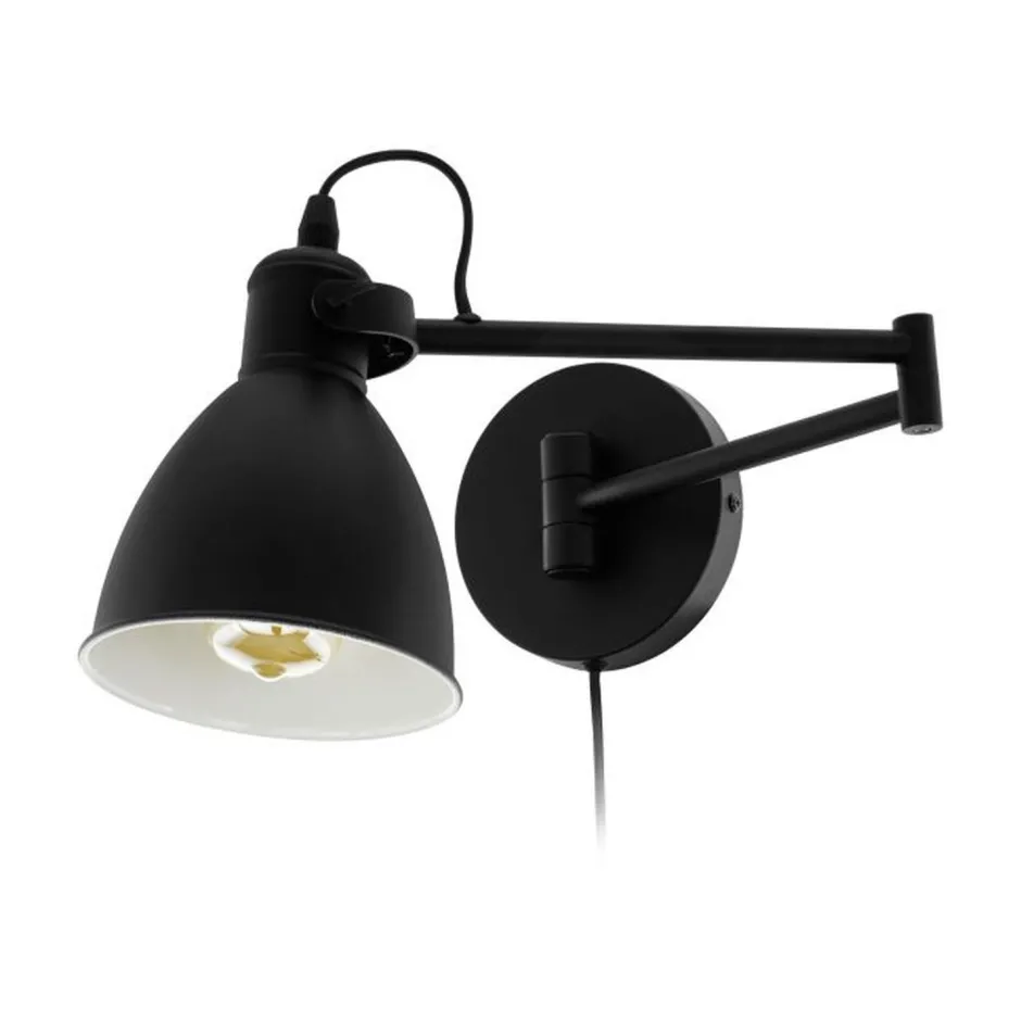 Eglo Wandlampe mit Kabel Schalter verstellbar E27 PIERRE< Wandleuchten|Küchenlampen