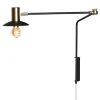 Wandleuchten|Wohnzimmerlampen*By Rydéns Wandlampe mit Kabel und Stecker Metall E27 Schwenkarm