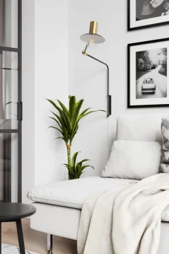 Wandleuchten|Wohnzimmerlampen*By Rydéns Wandlampe mit Kabel und Stecker Metall E27 Schwenkarm