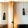 Wandleuchten*Nowodvorski Wandlampe mit Schalter Holz Schwarz 2-flmg Dover