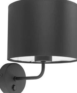 Wandleuchten|Flurlampen*TK Lighting Wandlampe mit Schalter in Schwarz Sofa Bett