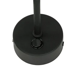 Bauhaus Lampen|Wohnzimmerlampen*TK Lighting Wandlampe mit Schalter Schwarz Stoffschirm MAJA