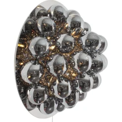 Wandleuchten|Flurlampen*By Rydéns Wandlampe mit Stecker Schalter Rauchglas rund Ø 60 cm groß