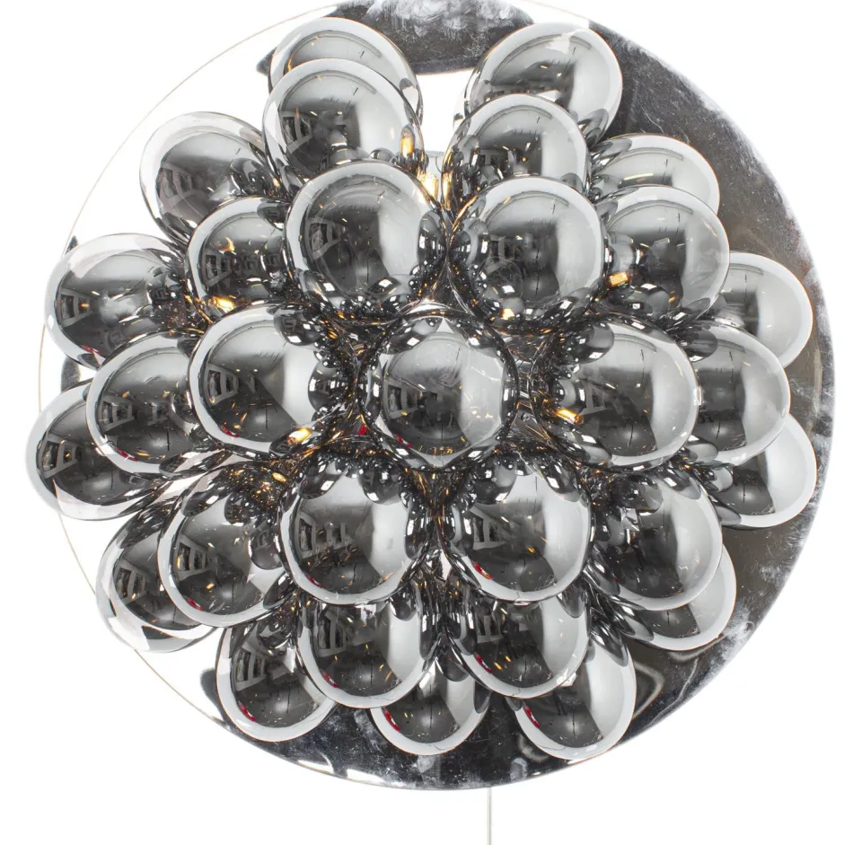 Wandleuchten|Flurlampen*By Rydéns Wandlampe mit Stecker Schalter Rauchglas rund Ø 60 cm groß