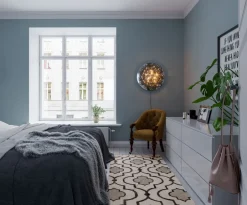 Wandleuchten|Flurlampen*By Rydéns Wandlampe mit Stecker Schalter Rauchglas rund Ø 60 cm groß