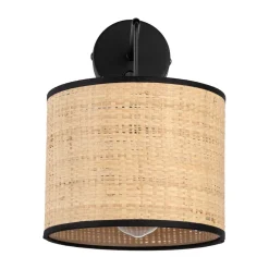 TK Lighting Wandlampe Modern Boho Korbschirm Metall E27 wohnlich< Wohnzimmerlampen|Moderne Lampen