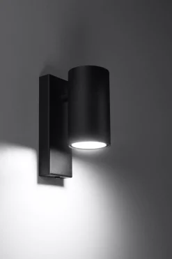 Sollux Wandlampe Modern klein Schwarz Metall GU10 Downlight< Wohnzimmerlampen|Moderne Lampen