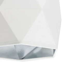 Wandleuchten|Flurlampen*TK Lighting Wandlampe Modern Weiß Silber Stoff Metall blendarm