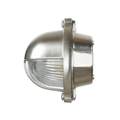 Außenwandleuchten|Rustikale Lampen*Lido Wandlampe Nickel IP64 Echt-Messing oval Maritim