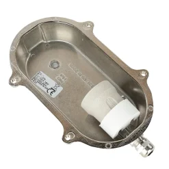 Außenwandleuchten|Rustikale Lampen*Lido Wandlampe Nickel IP64 Echt-Messing oval Maritim