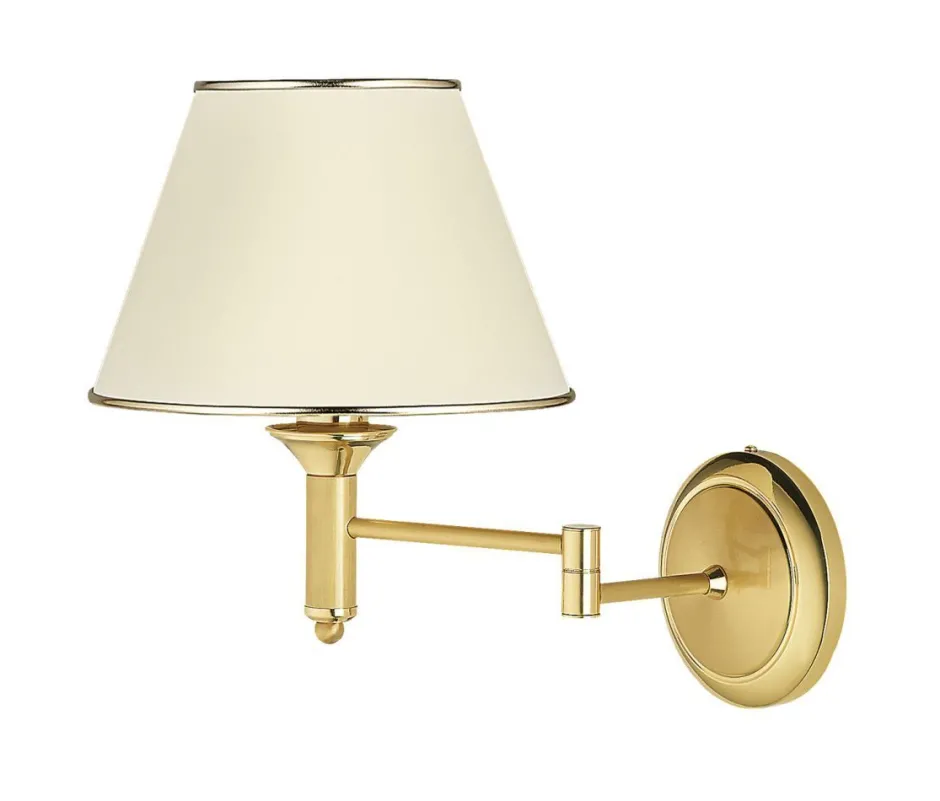 Jupiter Wandlampe PENELO verstellbar in Messing Weiß Bett< Wandleuchten|Messinglampen