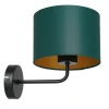 Wandleuchten|Schlafzimmer Lampen*Luminex Wandlampe Petrol Gold Stoff Metall H:23 cm E27 wohnlich