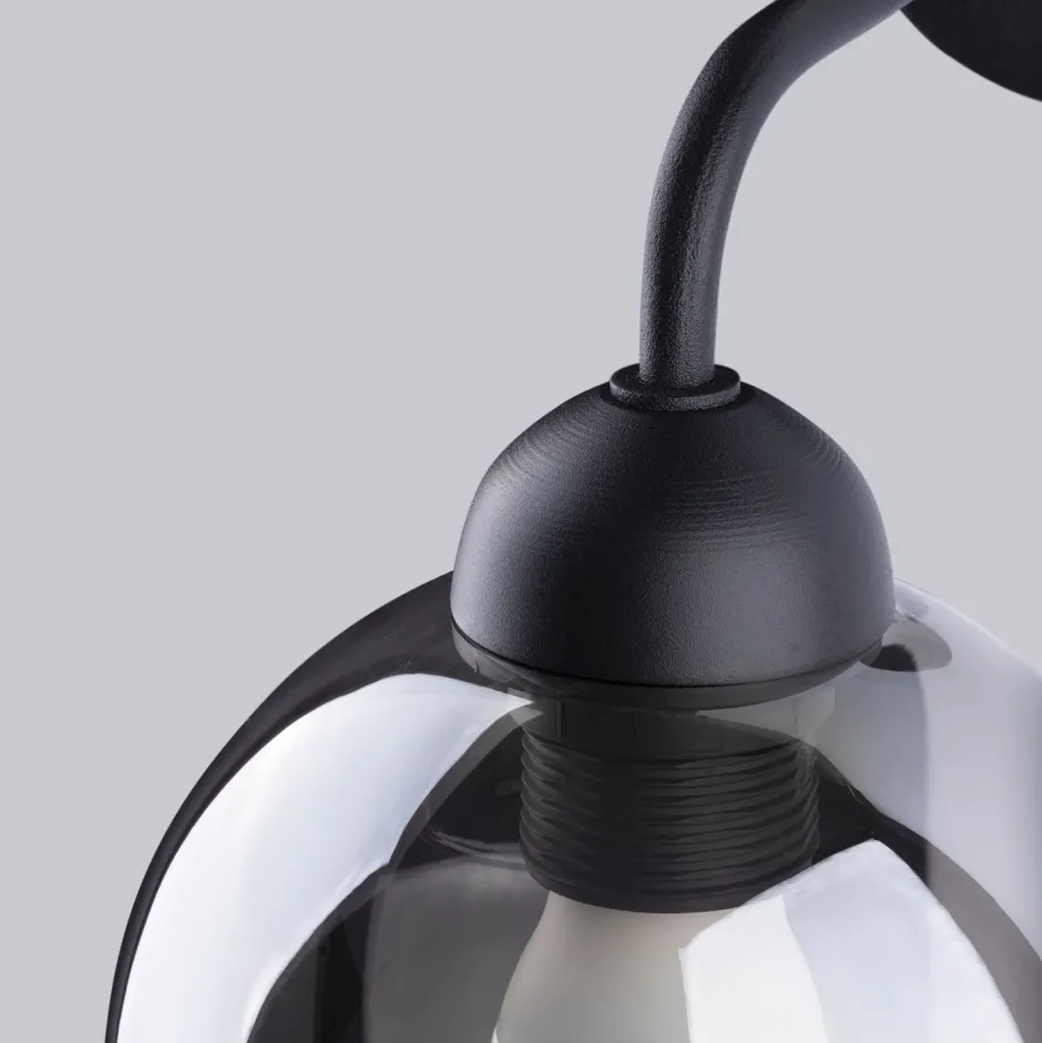 Glaslampen|Moderne Lampen*Sollux Wandlampe Rauchglas Modern elegant ALPHERG