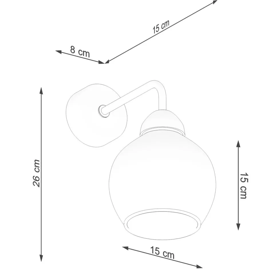 Glaslampen|Moderne Lampen*Sollux Wandlampe Rauchglas Modern elegant ALPHERG