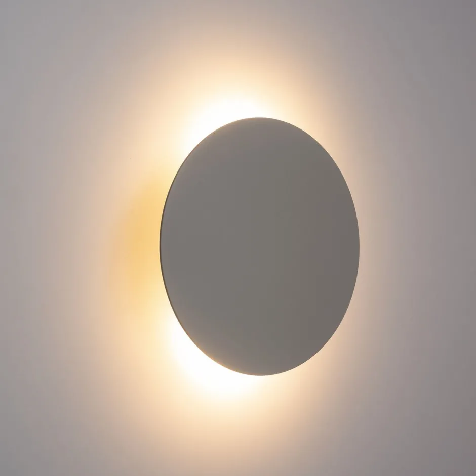 Wandleuchten|Flurlampen*TK Lighting Wandlampe rund Ø 30 cm klein 3x G9 indirektes Licht Beige