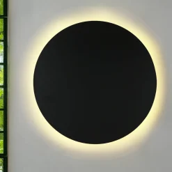 Moderne Lampen|Küchenlampen*TK Lighting Wandlampe rund Ø 40 cm Metall Schwarz indirektes Licht