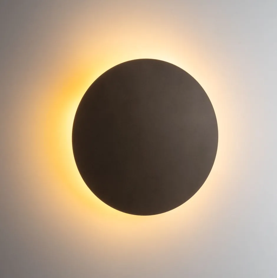 TK Lighting Wandlampe rund Braun Ø 30 cm klein 3x G9 indirektes Licht< Wandleuchten|Flurlampen