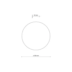 TK Lighting Wandlampe rund Braun Ø 30 cm klein 3x G9 indirektes Licht< Wandleuchten|Flurlampen