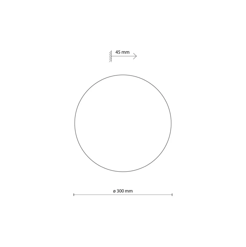 TK Lighting Wandlampe rund Braun Ø 30 cm klein 3x G9 indirektes Licht< Wandleuchten|Flurlampen