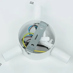 TK Lighting Wandlampe rund Metall Ø 30 cm flach Weiß G9 Modern< Wohnzimmerlampen|Moderne Lampen