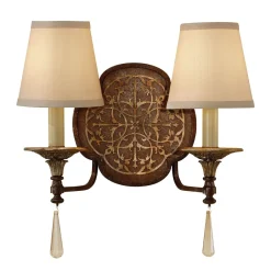 Elstead Wandlampe SAMEA Bronze B:39cm 2xE14 Design Leuchte< Wandleuchten|Wohnzimmerlampen