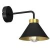 Wandleuchten|Küchenlampen*Easylight Wandlampe Schwarz Gold E27 Metall Loft Design