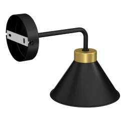 Wandleuchten|Küchenlampen*Easylight Wandlampe Schwarz Gold E27 Metall Loft Design