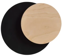 Wandleuchten|Flurlampen*Emibig Wandlampe Schwarz Natur G9 rund indirekte Beleuchtung