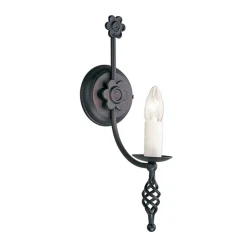 Elstead Wandlampe Schwarz Rustikal elegant Flur CAMELOT< Wandleuchten|Rustikale Lampen