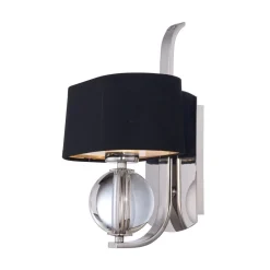 Wandleuchten|Moderne Lampen*Elstead Wandlampe Schwarz Silber Schlafzimmer Hotel KRISRO
