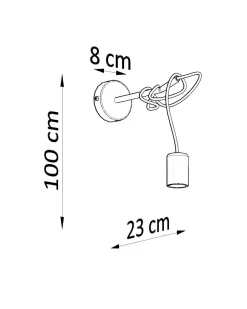 Sollux Wandlampe Schwarz verstellbar H: bis 1 m E27< Wandleuchten|Küchenlampen