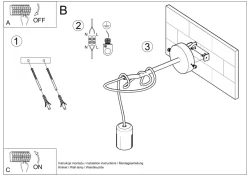 Sollux Wandlampe Schwarz verstellbar H: bis 1 m E27< Wandleuchten|Küchenlampen