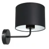 Wandleuchten|Schlafzimmer Lampen*Luminex Wandlampe Schwarz Weiß Stoff Metall H:23 cm wohnlich