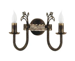 Rustikale Lampen|Shabby Chic Lampen*Jupiter Wandlampe Shabby Braun BELRAND Wohnzimmer Leuchte