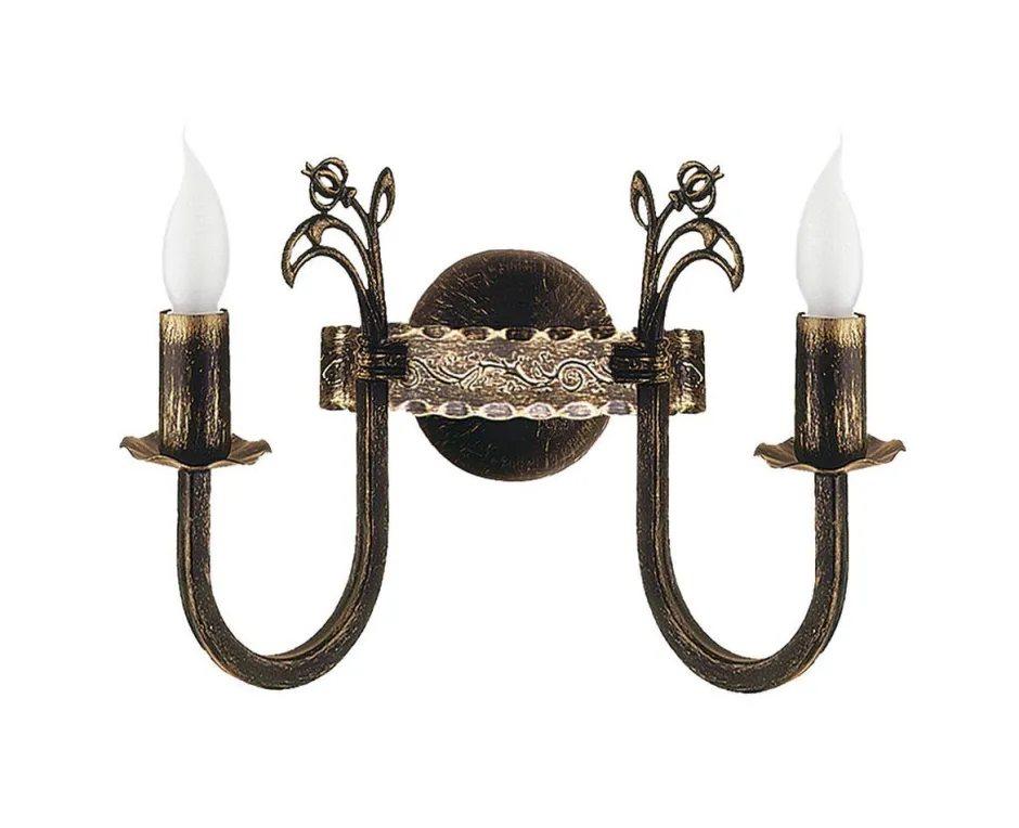 Rustikale Lampen|Shabby Chic Lampen*Jupiter Wandlampe Shabby Braun BELRAND Wohnzimmer Leuchte