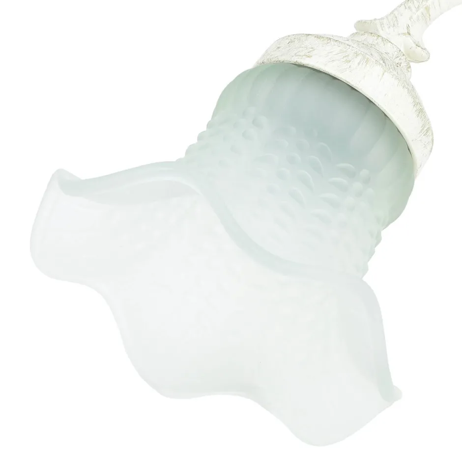 Giovanni Battista Wandlampe Shabby Chic Echt-Messing Glas floral< Wandleuchten|Esszimmer Lampen