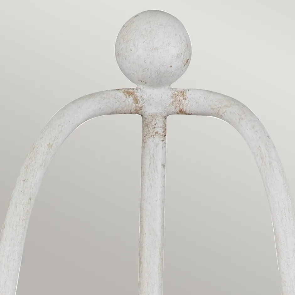 Flurlampen|Wohnzimmerlampen*Elstead Wandlampe Shabby Weiß Antik Metall H: 41,8 cm Landhaus