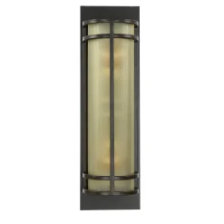 Glaslampen|Designerlampen*Elstead Wandlampe SHOJI Bronze Vintage Leuchte Flur Diele