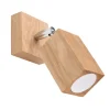 Sollux Wandlampe Spot verstellbar GU10 eckig Modern Holz< Wandleuchten|Flurlampen