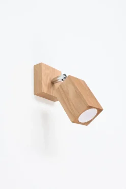 Sollux Wandlampe Spot verstellbar GU10 eckig Modern Holz< Wandleuchten|Flurlampen