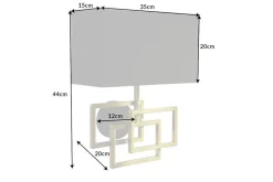 Invicta Interior Wandlampe Stoff blendarm T:20 cm E27 in Gold Schwarz< Wandleuchten|Flurlampen