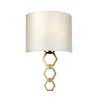 Wandleuchten|Flurlampen*Elstead Wandlampe Stoff in Creme Messing antik schlicht E27