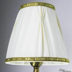 Giovanni Battista Wandlampe Stoffschirm Weiß aus Echt-Messing< Wandleuchten|Lampen Aus Aller Welt