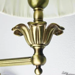 Giovanni Battista Wandlampe Stoffschirm Weiß aus Echt-Messing< Wandleuchten|Lampen Aus Aller Welt